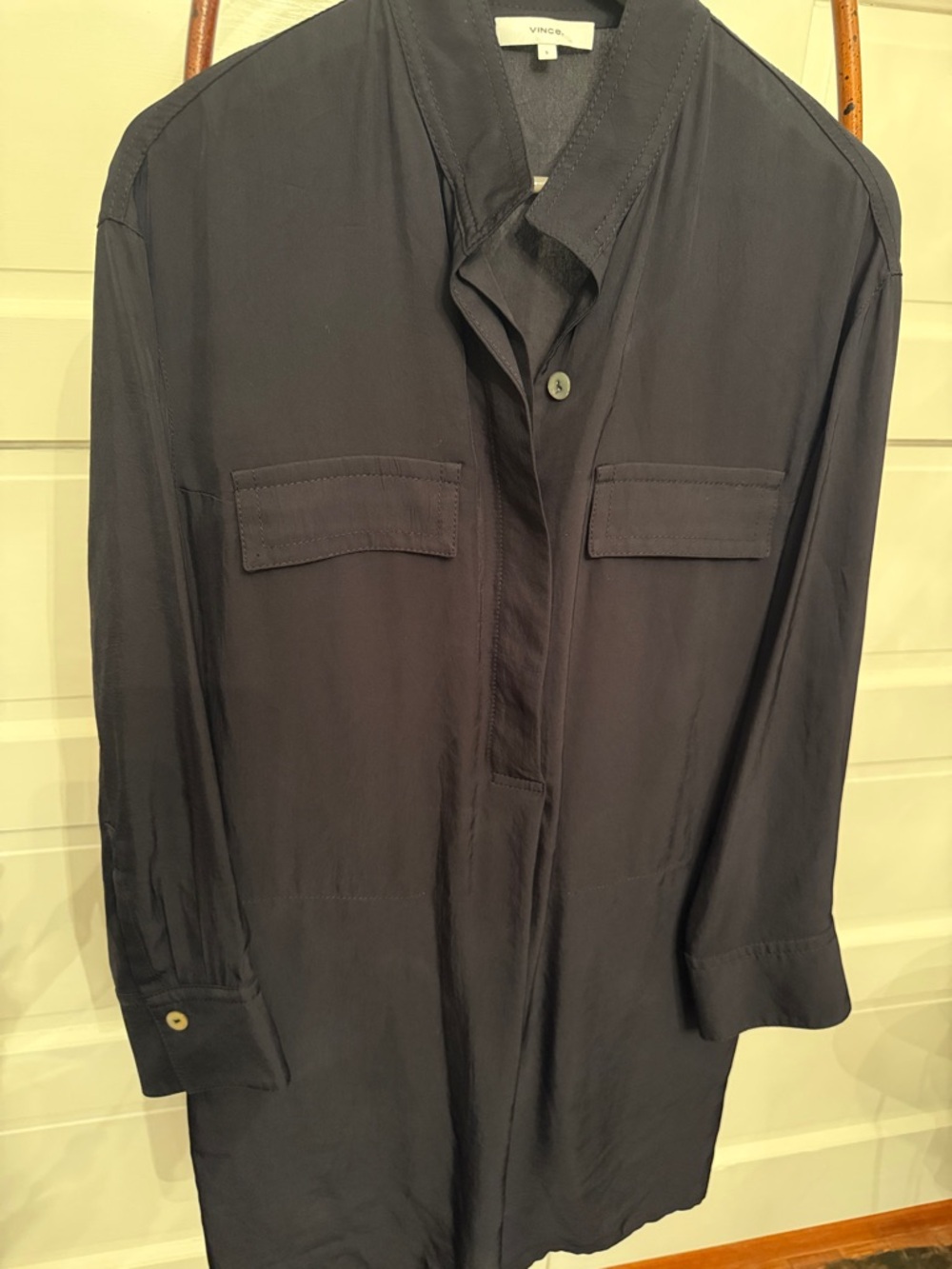 Vince Black Minimalist  quiet luxury staple quality chic old money classy dress